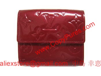 LOUISVUITTON　ルイ・ヴィトン　ヴェルニ　LV　財布　Wホック　ポルトフォイユ・エリーズ　ポムダムール　M93529